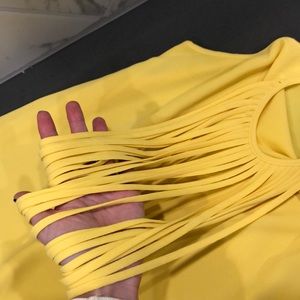 Naked Zebra Tops - Yellow halter with tassel front *donating 12/31* Naked Zebra Tops - Yellow halter with tassel front *donating 12/31*